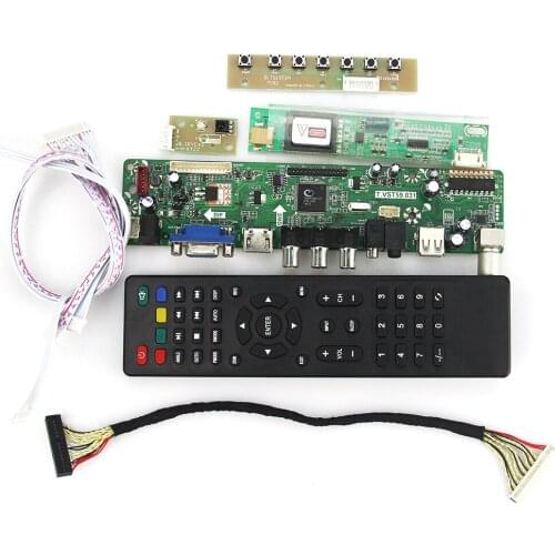 T.VST59.03 LCD/LED Controller Driver Board For B156XW01 V.2 LTN156AT01 (TV+HDMI+VGA+CVBS+USB) LVDS Reuse Laptop 1366x768