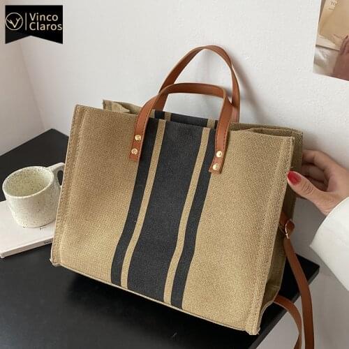 Large Capacity Top-handle Bag Handbag Luxury Designer Tote Fashion Canvas Shoulder Crossbody Bags for Women 2021 Big Sac A Main