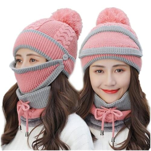 1 Pcs Hat glove set Casual Beanies for Men Women Warm Knitted Winter Hat Fashion Solid Beanie Hat Unisex Cap