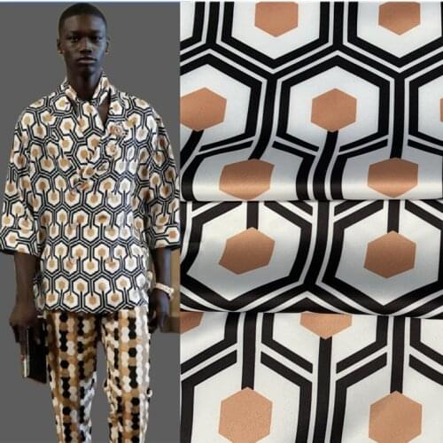 145cm*100cm new designer fabric 6-sided pattern high-end digital printing sewing skirt pants shirt custom fabric polyester fabri