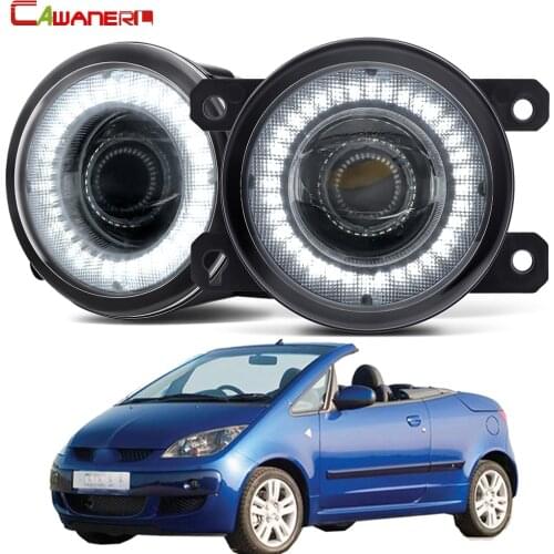 2 X Car LED Fog Light Assembly Angel Eye DRL Daytime Running Light 30W 12V For Mitsubishi Colt CZC Convertible (RG) 2006-2009