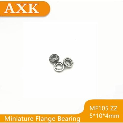 2019 Promotion 10pcs/lot Mf105zz Mf105 Zz 5x10x4mm Miniature Flange Bearing Thin Wall Deep Groove Ball Radial Brand New