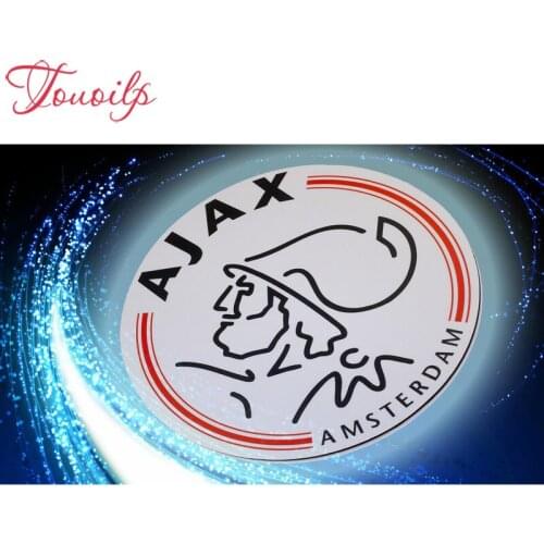 TOUOILP DIY Diamond Embroidery football logo AJAX 5D Diamond Painting Cross Stitch night Diamond Mosaic picture Home Decoration