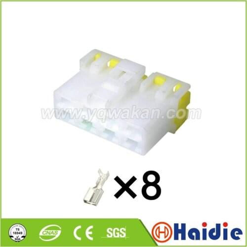 Free shipping 5sets 8pin auto electric plastic wiring harness female connector with terminals