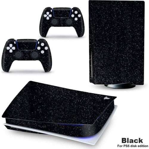 Glitter PS5 Disk Edition Skin Sticker Decal Cover for PlayStation 5 Disk Game Console and 2 Controllers PS5 Skin Stickers Vinyl