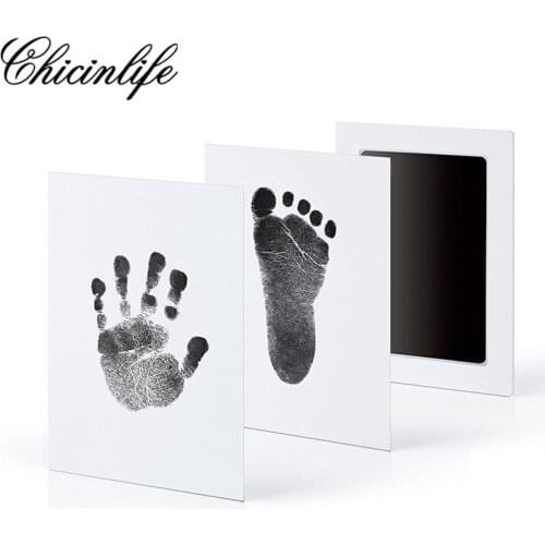 Chicinlife 1Pcs DIY Photo Frame Newborn Baby Handprint Footprint Inkless Touch Ink Pad Girl/Boy Baby Shower Gift decoration
