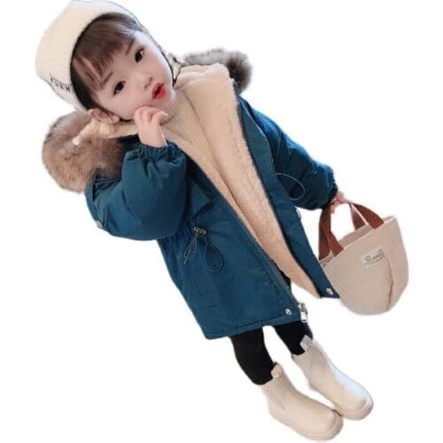 Children Jackets Coats Winter Down Jacket For Girls Hooded Warm Kids Girl Outerwear 2-8 Years Old Teen Outdoor Coat Baby Clothes