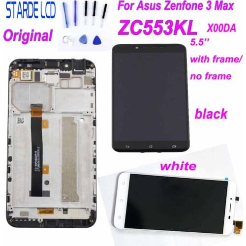 For Asus Zenfone 3 Max ZC553KL X00DD LCD Display Panel Touch Screen Sensor Assembly with Frame X00DA LCD+Tools