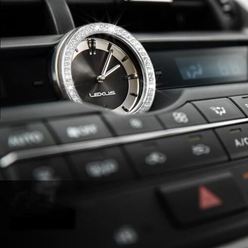 For NX 2015-2018 Series Car Clock Crystal Decorative Frame Bling Decoration