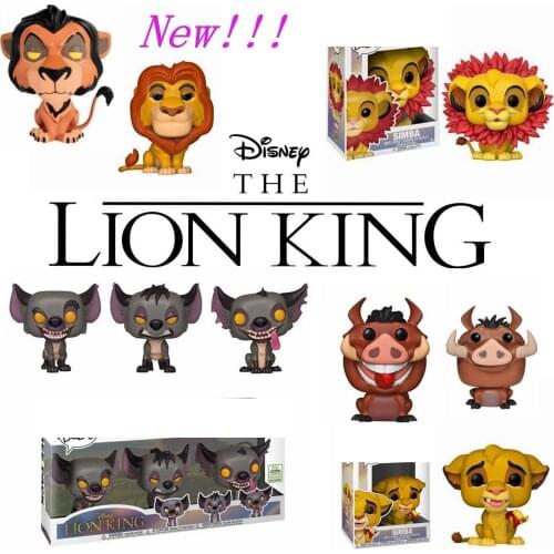 FUNKO POP Disney New Movie The Lion King Simba 302# Mufasa 495# Pvc Action Figure Toy Luau Pumbaa 87# 498# Collection Model Toys