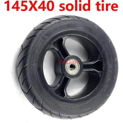 6 inch solid wheel 145X40 solid tire 145*40 tyre with plastic hub fits for electric scooterChildrens trolley