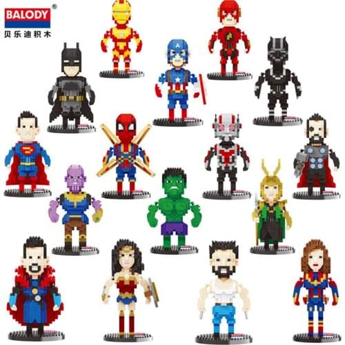 Marvel Avengers Building Blocks Hulk Thor Loki Doctor Strange Thanos Captain Mini Bricks Figures Toys For Christmas Gift