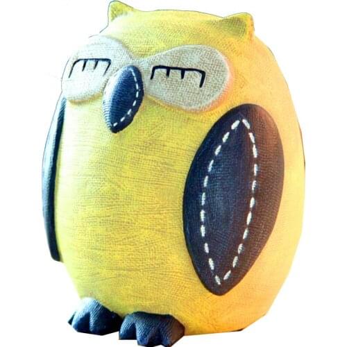 OWL PIGGY BANK STATUE , CHILDRENS PIGGY BANK, CREATIVE CUTE RETRO EFFECT BIRTHDAY GIFT HOME DECORATION