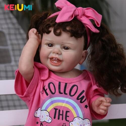 Happy 22 Inch Full Silicone Reborn Babies Dolls 55cm Advanced Coloring Looks Real Toddler Toys For Birthday Bedtime Playmates