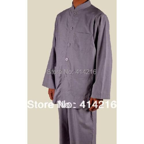 Summer&Spring Chinese tunic Tang suit lay Buddhism cultivating clothes meditation clothing sets