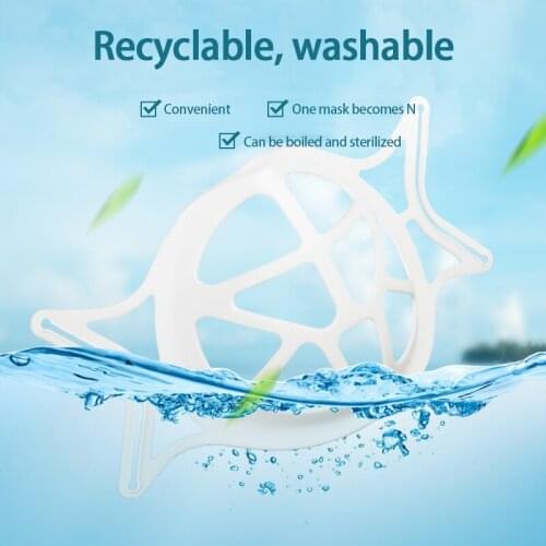 5pcs Reusable 3D Mask Bracket Face Mask Inner Support Frame Comfortable Breathing Plastic Mask Holder Bracket Breathable Valve