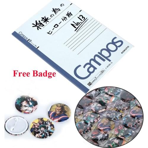 My Hero Academia Cosplay Midoriya Izuku Notebook Japanese Anime School Student Diary Book Note Book Cosplay Accessories