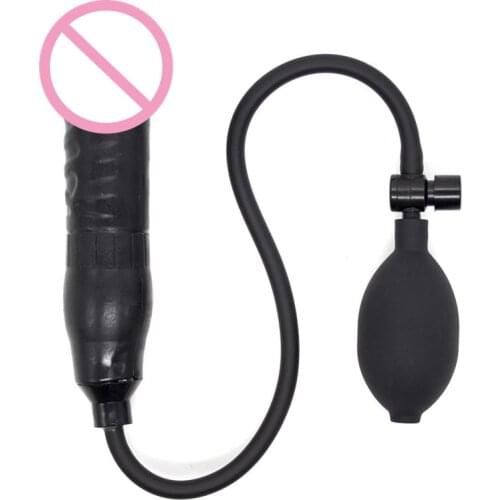 Inflatable Silicone Dildo Butt Plug Adults Masturbate Product Huge Penis Anal Dilator Prostate Massager Sex Toys For Men Gay