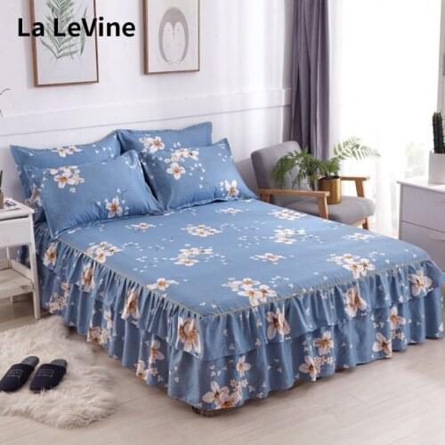 Simmons Mattress Cover Skirt Aloe-like Cotton Double Beds Skirt Korean Style Bed Sheets Ruffled Bed Skirt Set Mattress Protector