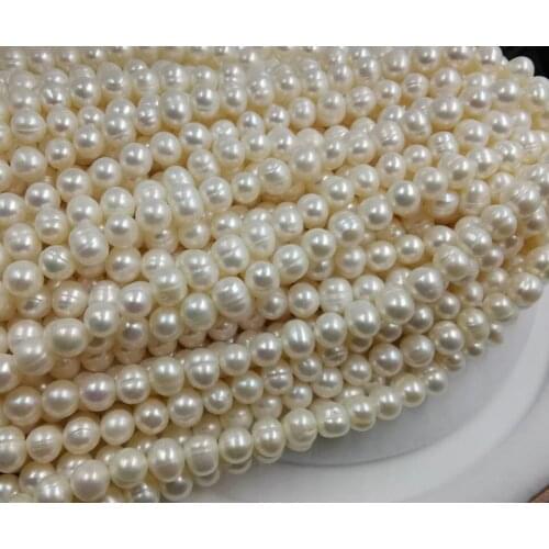 Wholesale genuine freshwater pearl loose string 7-8mm pearls