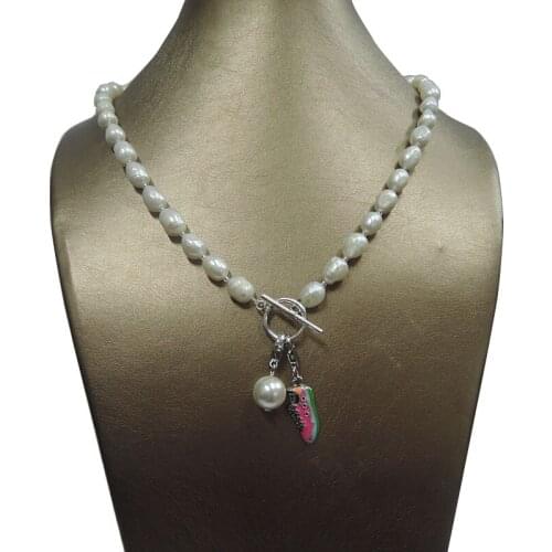 100% NATURE FRESHWATER PEARL NECKLACE ,long baroque pearl 7-9 mm,NICE peace.love,flower,sport shoes,snowflake pendant