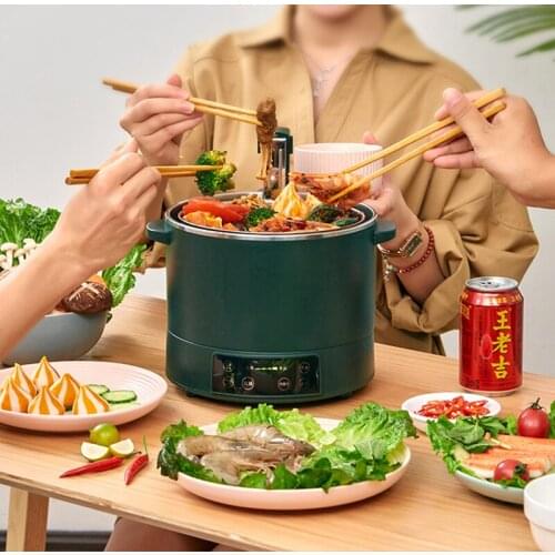 Lifting electric hot pot multi-purpose cooking pot health rice cooker rice soup separation automatic cooking all-in-one pot 3L