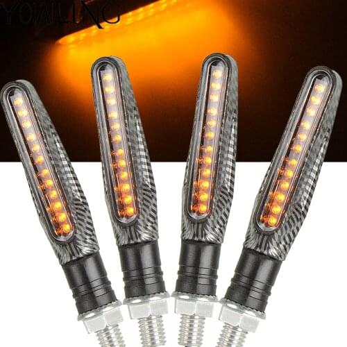 4pcs Motorcycle Turn Sequential Signals LED Blinker Flowing Water Flashing Lights Tail Stop Indicators Turn Signal