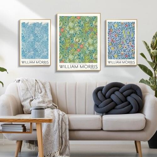 Simple Nordic plant pattern splice small fresh living room porch mural poster print picture background wall decoration picture