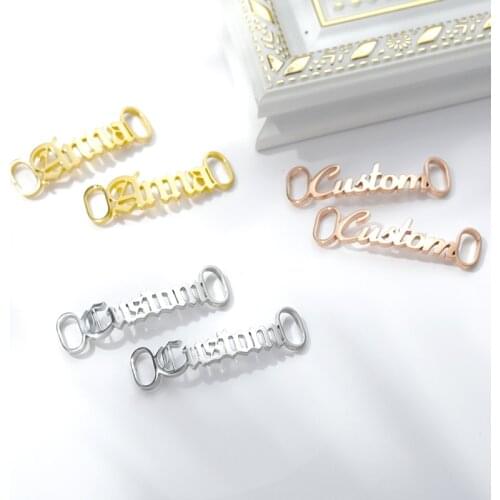 Custom Name Shoe Buckle For Women Men Gold Stainless Steel Personalized Customized Shoes Buckle Jewelry Best Friend Couple Gifts