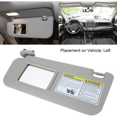 Gray Left Driver Side Sun Visor 74320‑42501‑B2 Compatible With Toyota RAV4 2006‑2009