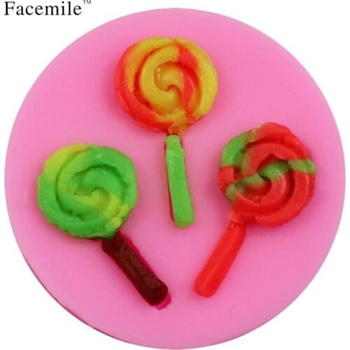 Lollipop shape 3D silicone Mould Cartoon Figre/cake tools Soap Mold fondant Sugar craft Gift Decoration Cookware tools 50-155