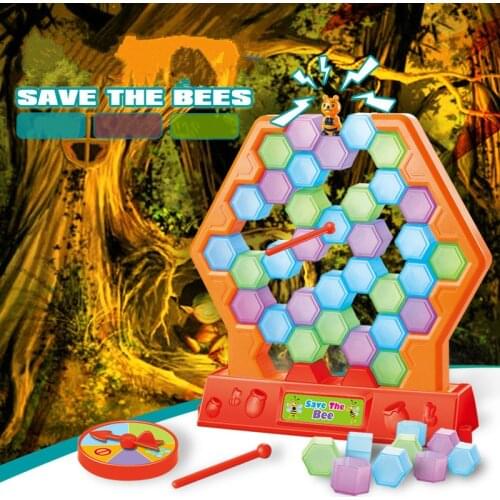 Honeycomb Cubes Save the bee wall-breaking game knocks on block Wall toy For Children Board Game Gift Christmas