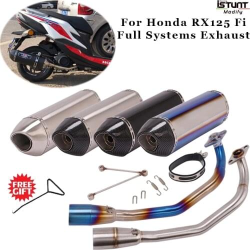 Motorcycle Exhaust Muffler Escape Stainless Steel Connect Link Tube Middle Mid Pipe For Honda RX125 Fi Full Systems Modified