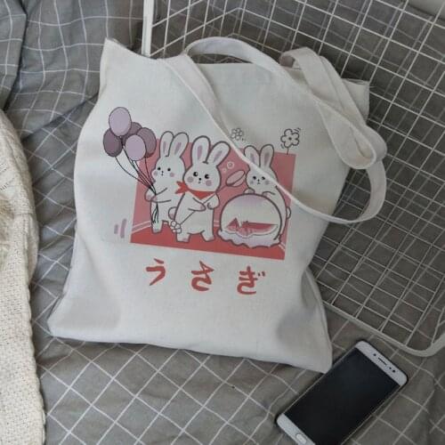 Japanese Gothic Summer Dark Unisex Anime Canvas Bag Sweet Casual Vintag Cartoon Harajuku Female Ulzzang Kawaii Shoulder Bag