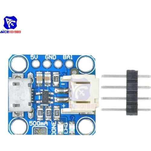 Micro Lipo Charger Micro USB Li-on Battery Charger Module v1 for LipoliIon Micro-Lipo Charger Board with Pin