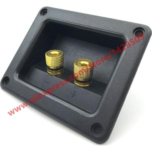 1pc 2 Positions Audio Pure Copper Terminals Binding Post Junction Box for Professional Stage Box DIY Speaker Fittings