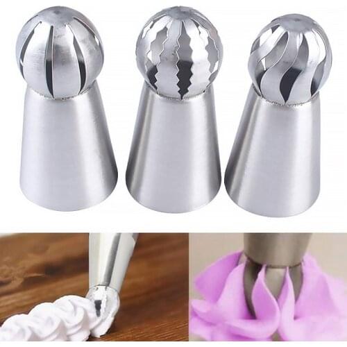 1 Pcs Russian Flower Icing Piping Nozzles Tips Cupcake Decorating Nozzles Tip Sphere Ball Cake Decoration Tools Pastry Tools