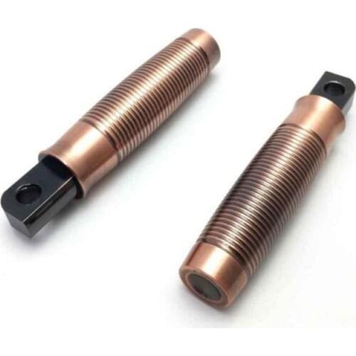 2 Pcs /set Brass Motorcycle Brass Retro CNC Foot Pedal For Har ley Sportster Touring Glide Softail Brass Chrome Foot Pedals