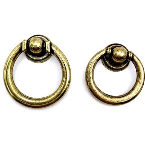2 pcs Furniture Wardrobe Handle Dresser Drawer Ring Pull Drawer Cabinet Door Knobs Rings Knob Closet Cupboard Door Handles