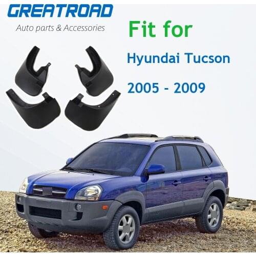 4pcs Car Front Rear Fender Flares for HYUNDAI TUCSON 2005 2006 2007 2008 2009 Splash Guards Mudflaps Mudguards Mud Flaps