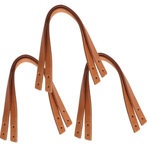 6Pcs Cow Split Leather Purse Handles Genuine Leather Bag Straps Handbag Replacement Straps For DIY Handbag Accessories 28GD