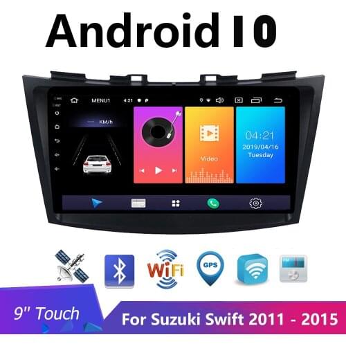 Android 10 For SUZUKI SWIFT 2011 2012 2013 2014 - 2016 2017 Multimedia Stereo Car DVD Player Navigation GPS Radio BT carplay