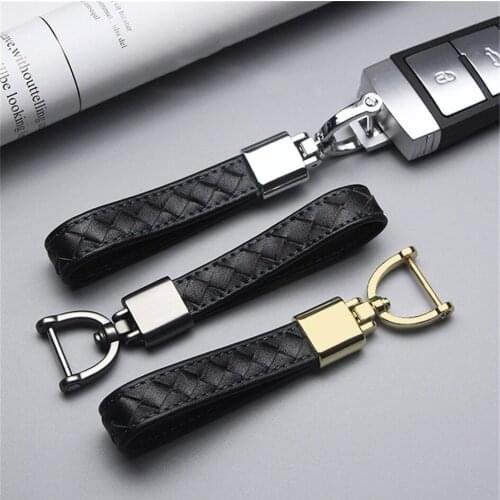 360 Degree Rotating Car Keyrings For PORSCHE CAYENNE MACAN DESIGN PANAMERA Key Chain Business Man Hand Woven Leather Keychain