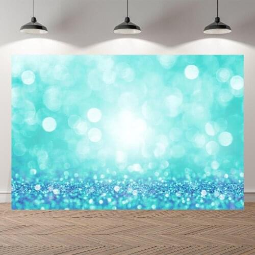Bokeh Polka Dot Star Light Blue Birthday Party Love Baby Portrait Photography Backdrop Photo Background Photocall Photo Studio