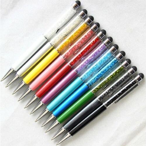 Crystabl Diamond Ballpoint Pens Stylus Touch Screen Pen for iPhone Mobile Phone Office& School Suppliers