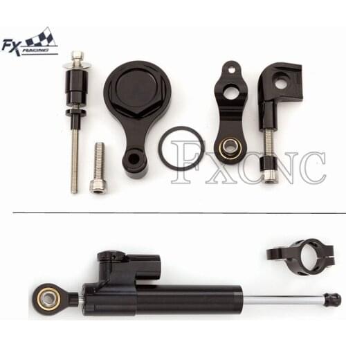 CNC Motorcycle Stabilizer Steering Damper Mounting Bracket Support Kit For YAMAHA YZF R1 2002-2016 YZF R6 2006-2017