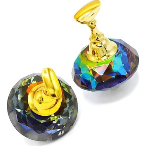 Nail Tips Showing Shelf Magnetic Nail Holder Practice Trainning Display Stand Crystal Alloy Holders Nail Art Manicure Tools