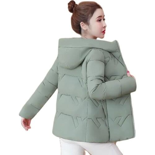 New 2021Overcoat Parka Womens Cotton Coat Mid Long Cotton Clothes Winter Female Outerwear Plus Velvet Cotton Mother Jacket