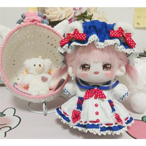 Cosmile Original Hand-made 20cm Doll Clothes Clothing White Navy Skirt Suit For 20cm Plush Doll Toy Stuffed Cosplay Xmas Gift