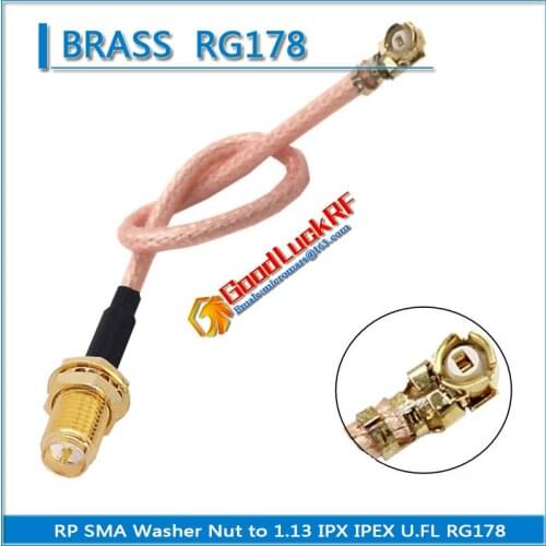 IPX U.FL IPEX to RPSMA RP SMA Female O-ring Washer Bulkhead Panel Mount Nut Pigtail Jumper RG178 Cable RF Connector Coaxial